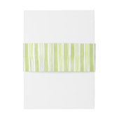 Citrus Lime Green Stripe Modern Wedding 招待状ベリーバンド (裏面例)