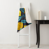 Citrus lime lemon doodle hand drawn pattern backgr シェルパブランケット (インサイチュ)