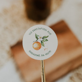 Citrus Little Cutie Return Address Envelope Seals ラウンドシール