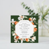 Citrus & Magnolia Baby Shower 招待状 (スタンド正面)