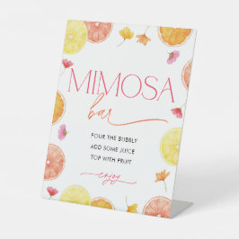 Citrus Main Squeeze Bridal Shower Mimosa Bar 台座サイン