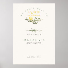 Citrus Mama's Squeeze Bow Welcome Baby Shower  ポスター