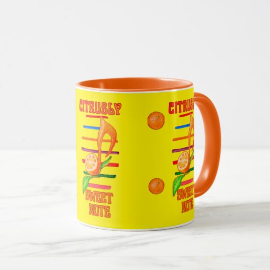 CITRUS MUSIC NOTE DESIGNED MUG  マグカップ (正面右)