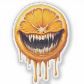Citrus Nightmare Sticker – Bold Fruit Art シール (正面)