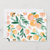 Citrus Orange Baby Shower Thank Photo サンキューカード (裏面)