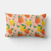 Citrus Orange Lemon Lumbar Throw Pillow ランバークッション (裏面)