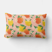 Citrus Orange Lemon Lumbar Throw Pillow ランバークッション (正面)