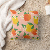 Citrus Orange Lemon Throw Pillow クッション (ブランケット)