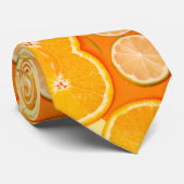 Citrus Orange Slice Vibrant Summer Fruit ネクタイ (ロール)