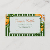 Citrus Oranges Green Stripes Diaper Raffle エンクロージャーカード (正面)