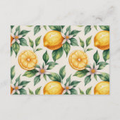 Citrus Orchard Baby Shower Diapper Raffle エンクロージャーカード (裏面)