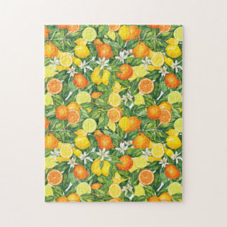 Citrus Orchard Harvest:  Lemon & Orange pattern ジグソーパズル
