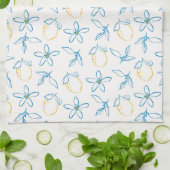 Citrus Pattern Hand Drawn - Kitchen Towel キッチンタオル (折り畳み)