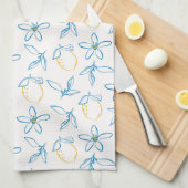 Citrus Pattern Hand Drawn - Kitchen Towel キッチンタオル (四つ折り)