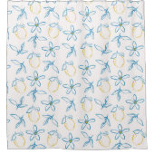 Citrus Pattern Hand Drawn - Shower Curtain シャワーカーテン (正面)