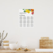 Citrus Personalized Wedding Table Seating Poster ポスター (キッチン)