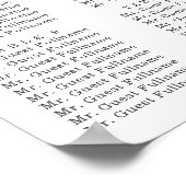 Citrus Personalized Wedding Table Seating Poster ポスター (角)