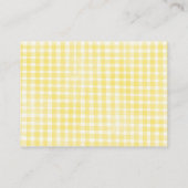 Citrus pink bow lemon baby shower エンクロージャーカード (裏面)