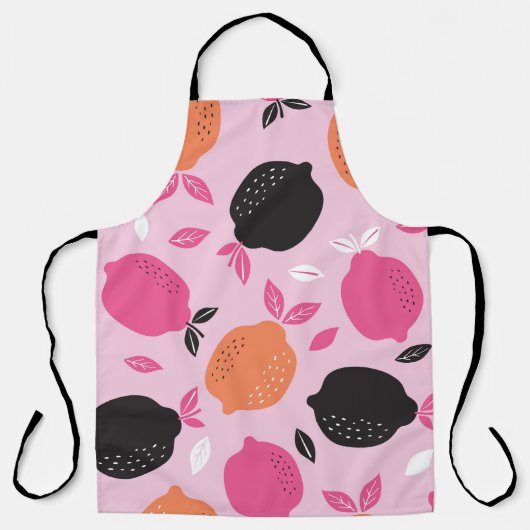 Citrus seamless pattern textile. illustration back エプロン (正面)