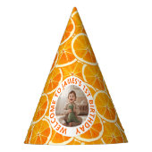 Citrus Slice 1st Birthday Photo Party Hat  パーティーハット (正面)