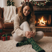 Citrus Spice Gold Winter Pattern Socks ソックス