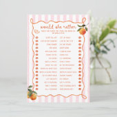 Citrus Spritz Pink Stripes Would she rather Card 招待状 (スタンド正面)