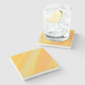 Citrus Sunny Orange Watercolor  ストーンコースター (横)