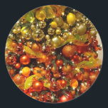 Citrus Tree Photo Christmas Sticker From Florida ラウンドシール<br><div class="desc">'Oシトラスツリー、Oシトラスツリー'をテーマにしたクリスマスシールはおもしろいとエレガント両方である。ステッカーの写真は、カラフルとクリエイティブの人工樹を飾、サンシャイン州と同じようにオーナメントと柑橘類の実を組み合わせた写真を使って撮影したものフェイク。フロリダの住民(または柑橘類が栽培されている任意の州)のための素晴らしいアイテム。ライムグリーン、レモン黄色、明るいオレンジの交互の色は素晴らしい暖かい感じを呼び出す – 受け手は柑橘類の爽やかな香りをほぼ匂わせる！シトラステッ来クは2サイズ、7シェイプ、マットまたは光沢のある仕上げ…それはあなたの選択だ！手作りのアイテムや工芸品のグリーティングカード、抱き枕、またはラベルに使用する。写真の画像は、フロリダを拠点とする旅行作家で作家のGlenda Motsavageによって撮影された。必ず「Oシトラスツリー」のクリスマスアイテムのコレクション全体を参照する。</div>