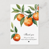 Citrus Wedding Mediterranean Orange サンキューカード (正面)