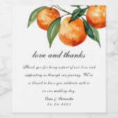 Citrus Wedding Mediterranean Orange  ワインラベル (シングルラベル)
