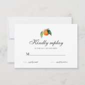 Citrus Wedding RSVP Card | Mediterranean Orange  (正面)