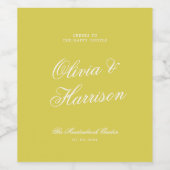 Citrus Wedding Wine Label Custom Bottle Label ワインラベル (シングルラベル)