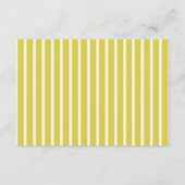 Citrus Wedding Yellow Elegant Script RSVP Card エンクロージャーカード (裏面)