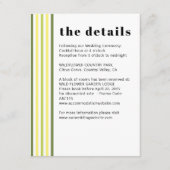Citrus Wildflower Stripe Accommodation and Details エンクロージャーカード (正面)