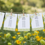 Citrus Wildflower Wedding Seating Chart Table Card 招待状