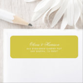 Citrus Yellow Calligraphy Address Label ラベル (インサイチュ)
