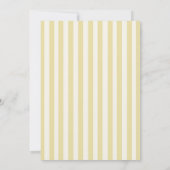 Citrus Yellow Elegant Modern Stripe Wedding 招待状 (裏面)