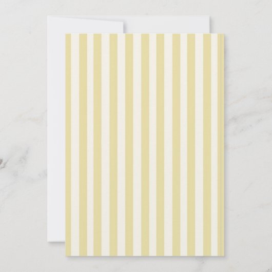 Citrus Yellow Elegant Modern Stripe Wedding 招待状 (裏面)