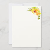 Citrus Yellow Floral Wedding I Spy Hunt Game Card 招待状 (裏面)