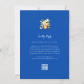 citurs  and blue Wedding  QR Code Invitation 招待状 (裏面)