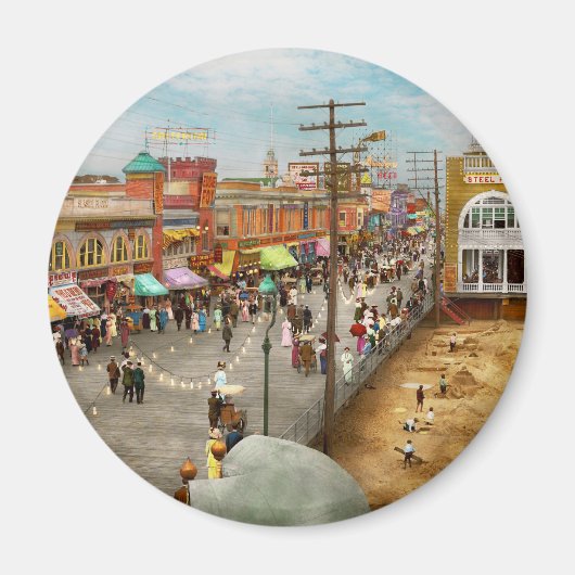 City – アトランティックシティNJ – 鋼橋脚1909 マグネット (正面)