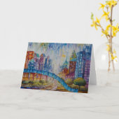 City at Peace Greeting Card カード (黄色い花)