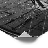 City Bicycle with Basket Against Brick Wall Urban ポスター (角)