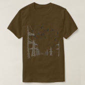 City Bird Pigeon Silhouette Tシャツ (デザイン正面)