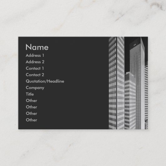 City Blocksプロファイルカード 名刺 (正面)