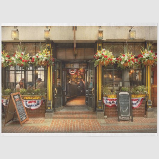 City - Boston MA – 疲れた旅行者のために 薄葉紙 (正面)