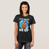 City Boys Summer我々4指アップ皮肉なミーム Tシャツ (正面フル)