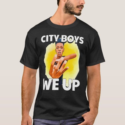 City Boys Summer我々4指アップ皮肉なミーム Tシャツ (正面)