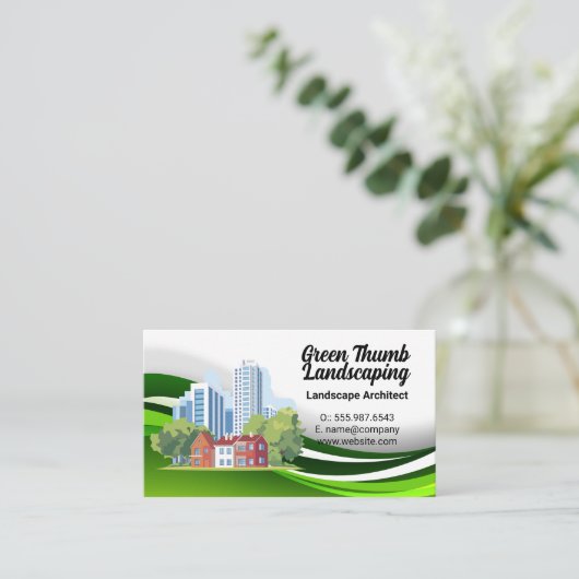 City Buildings | Residential Homes | Landscape 名刺 (スタンド正面)