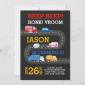 City Cars招待状、100%カスタマイズ可能 招待状 (正面)